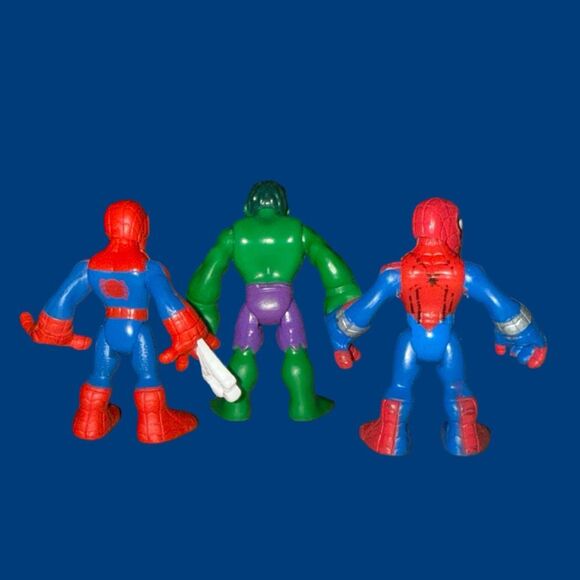Playskool Marvel Super Hero Hulk Spider-Man Adventure Hero’s Motorcycle Figures - Picture 5 of 7